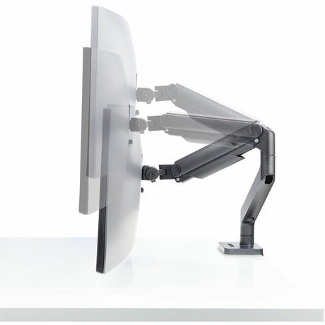 StarTech.com Monitor Desk Mount for up to 49in 32:9 Ultrawide Curved Screen, Mechanical Spring Arm, C-Clamp/Grommet, Max Weight 44lb/20kg — H1M1AG1-MONITOR-ARM