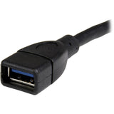 StarTech.com 6in Black USB 3.0 (5Gbps) Extension Adapter Cable A to A - M/F — USB3EXT6INBK