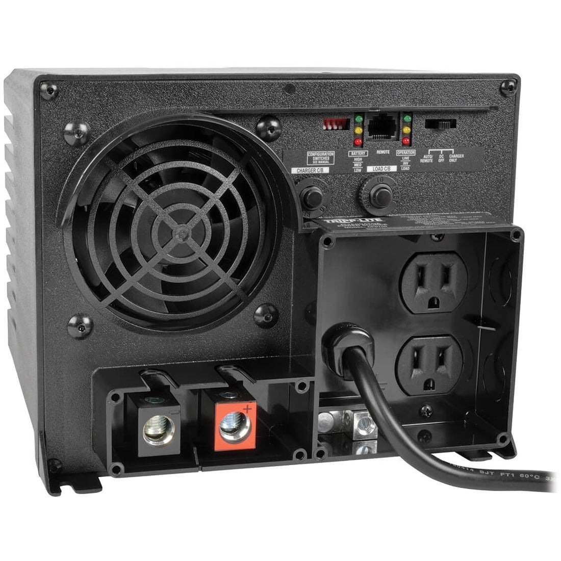 Eaton Tripp Lite Series 750W PowerVerter APS 12VDC 120V Inverter/Charger with Auto-Transfer Switching, 2 Outlets — APS750