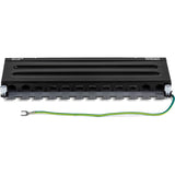 TRENDnet 8-Port Cat6A Shielded Patch Panel, Wall Mount Ready, 10G Ready, Cat5e,Cat6,Cat6A Compatible, Metal Housing, Color-Coded Labeling for T568A & T568B Wiring, Cable Management, Black, TC-P08C6AS