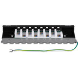 TRENDnet 8-Port Cat6A Shielded Patch Panel, Wall Mount Ready, 10G Ready, Cat5e,Cat6,Cat6A Compatible, Metal Housing, Color-Coded Labeling for T568A & T568B Wiring, Cable Management, Black, TC-P08C6AS