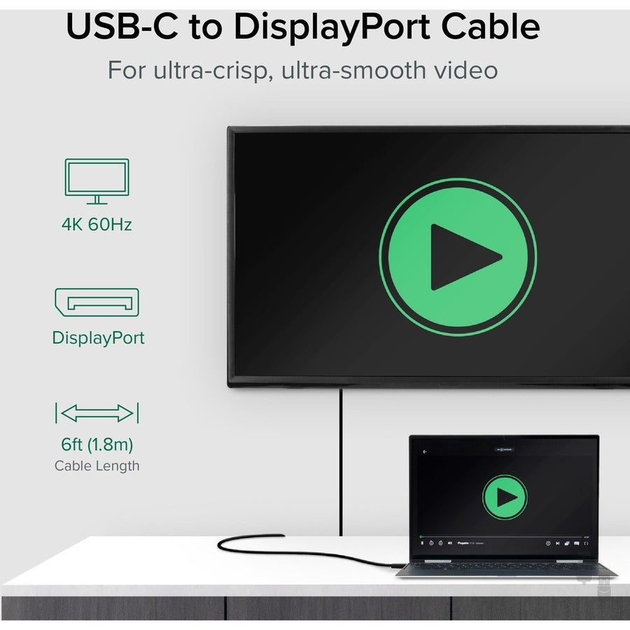 Plugable USB C to DisplayPort Bi Directional Cable 6 feet (1.8m) — USBC-DP