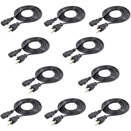 StarTech.com 6 ft Standard Computer Power Cord - NEMA5-15P to C13 - Power cable - 10 Pack — PXT10110PK