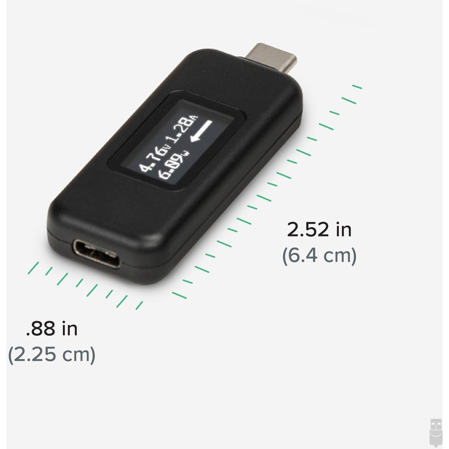 Plugable USB C Power Meter Tester for Monitoring USB-C Connections up to 240W - Digital Multimeter Tester for USB-C Cables, Laptops, Phones and Chargers — USBC-VAMETER3