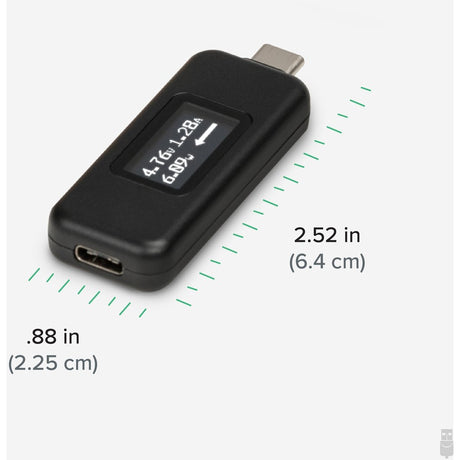 Plugable USB C Power Meter Tester for Monitoring USB-C Connections up to 240W - Digital Multimeter Tester for USB-C Cables, Laptops, Phones and Chargers — USBC-VAMETER3