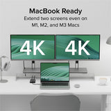 Plugable USB C to HDMI Adapter, Dual Monitor 4K 60Hz for Apple Mac M1/M2/M3 — USBC-6950M