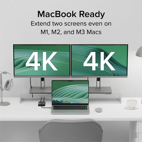 Plugable USB C to HDMI Adapter, Dual Monitor 4K 60Hz for Apple Mac M1/M2/M3 — USBC-6950M