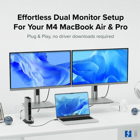Plugable 16-in-1 Thunderbolt 4 Dock with 100W Charging, 4K Quad Monitor Setup for Thunderbolt 4 Windows Laptops — TBT4-UDZ