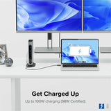Plugable 16-in-1 Thunderbolt 4 Dock with 100W Charging, 4K Quad Monitor Setup for Thunderbolt 4 Windows Laptops — TBT4-UDZ