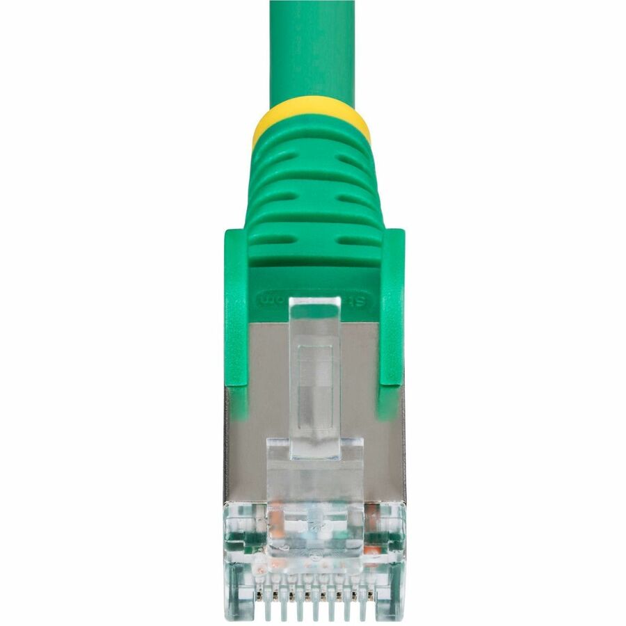 StarTech.com 1ft Green CAT6a Ethernet Cable, Snagless RJ45, 10G, 100W PoE, S/FTP, LSZH, 27AWG Pure Copper, 500MHz, Shielded Network Cord — NLGN-1F-CAT6A-PATCH