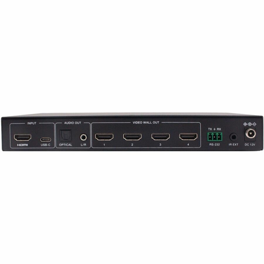 Eaton Tripp Lite Series 1x4 Video Wall Controller - 4K 60 Hz, 1 HDMI/USB-C Input, 4 HDMI Outputs, HDR, 4:4:4 — B119-1X4-4K6-VW