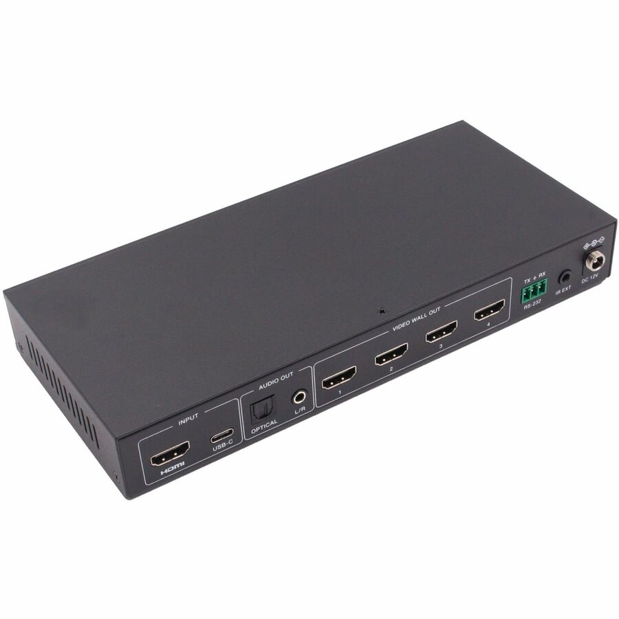 Eaton Tripp Lite Series 1x4 Video Wall Controller - 4K 60 Hz, 1 HDMI/USB-C Input, 4 HDMI Outputs, HDR, 4:4:4 — B119-1X4-4K6-VW