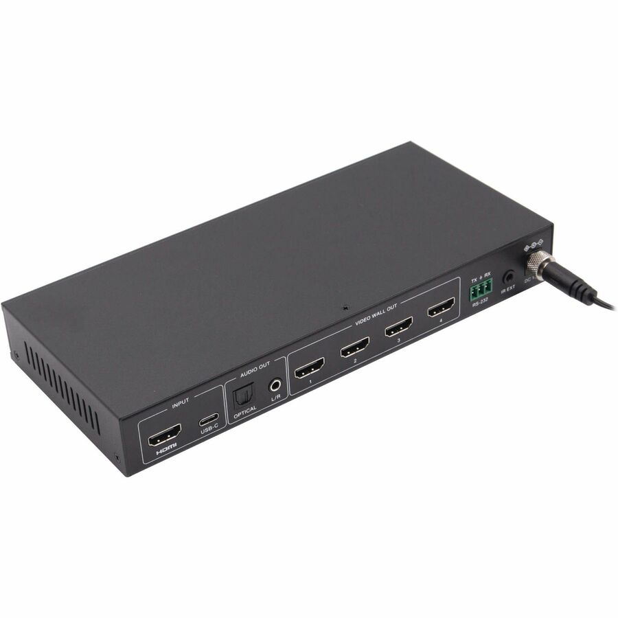 Eaton Tripp Lite Series 1x4 Video Wall Controller - 4K 60 Hz, 1 HDMI/USB-C Input, 4 HDMI Outputs, HDR, 4:4:4 — B119-1X4-4K6-VW