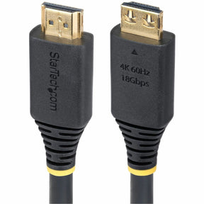StarTech.com 15ft (4.5m) High Speed HDMI Cable with Gripping Connectors, 4K 60Hz/1440p 144Hz, 18Gbps, UHD HDMI 2.0 Cord, TPE Jacket — HDMI2-CABLE-GRIP-15F