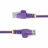StarTech.com 15ft Purple Slim CAT6 Ethernet Cable, Slim Snagless RJ45, UTP, LSZH, 28AWG Bare Copper, Slim Network Patch Cord, Fluke Tested — N6PAT15PLS