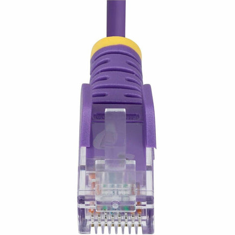 StarTech.com 15ft Purple Slim CAT6 Ethernet Cable, Slim Snagless RJ45, UTP, LSZH, 28AWG Bare Copper, Slim Network Patch Cord, Fluke Tested — N6PAT15PLS