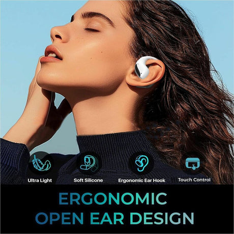 Adesso XTREAM T6 Open-Ear Bluetooth Earbuds with Touch Screen Charging Case — XTREAM T6