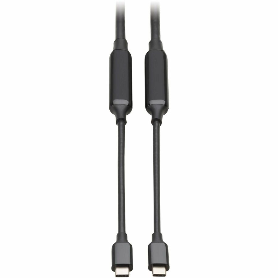 Eaton Tripp Lite Series USB-C Full-Function Active Cable (M/M) with Repeater - USB 3.2 Gen 2 (10 Gbps), 8K 60 Hz, 60W PD Charging, 5 m (16.4 ft.), Black — U420-05M-G2