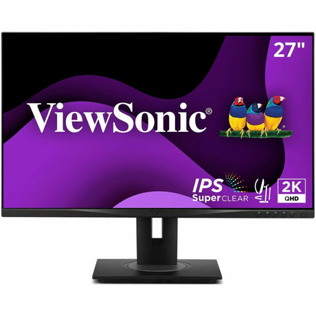 ViewSonic VG2748A-2K 27 Inch IPS QHD Ergonomic Monitor with Ambient Light Sensor, Auto Screen Dimmer, Screen Privacy Alert, USB HUB, DisplayPort, HDMI, and VGA for Home and Office — VG2748A-2K