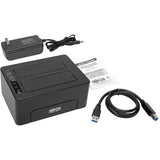 Eaton Tripp Lite Series USB 3.0 SuperSpeed to Dual SATA External Hard Drive Docking Station with Cloning for 2.5 in./3.5 in. HDD — U339-002