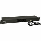 Eaton Tripp Lite Series 3.8kW Single-Phase 208/240V Basic PDU, 14 Outlets (12 C13 & 2 C19), NEMA L6-20P Input, 15 ft. (4.57 m) Cord, 1U Rack-Mount — PDUH20HVL6