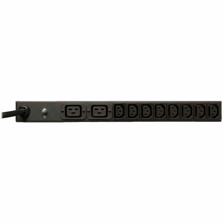 Eaton Tripp Lite Series 3.8kW Single-Phase 208/240V Basic PDU, 14 Outlets (12 C13 & 2 C19), NEMA L6-20P Input, 15 ft. (4.57 m) Cord, 1U Rack-Mount — PDUH20HVL6