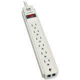 Eaton Tripp Lite Series Protect It! 6-Outlet Surge Protector, 8 ft. (2.43 m) Cord, 990 Joules, Tel/Modem Protection, Gray Housing — TLP608TEL