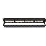 Black Box CAT6 Feed-Through Patch Panel - 1U, Unshielded, 48-Port — JPM820A-HD