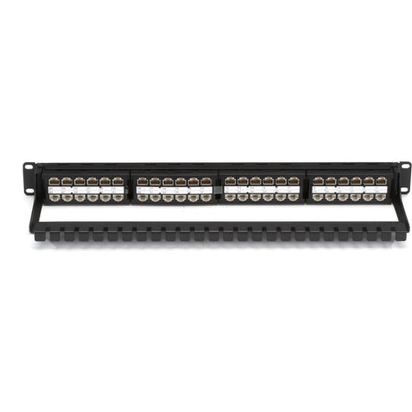 Black Box CAT6 Feed-Through Patch Panel - 1U, Unshielded, 48-Port — JPM820A-HD