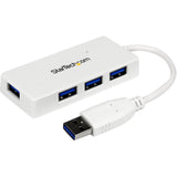 StarTech.com Portable 4 Port SuperSpeed Mini USB 3.0 Hub - 5Gbps - White — ST4300MINU3W