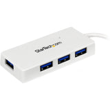 StarTech.com Portable 4 Port SuperSpeed Mini USB 3.0 Hub - 5Gbps - White — ST4300MINU3W