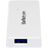 StarTech.com Portable 4 Port SuperSpeed Mini USB 3.0 Hub - 5Gbps - White — ST4300MINU3W