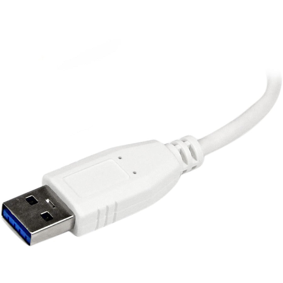 StarTech.com Portable 4 Port SuperSpeed Mini USB 3.0 Hub - 5Gbps - White — ST4300MINU3W