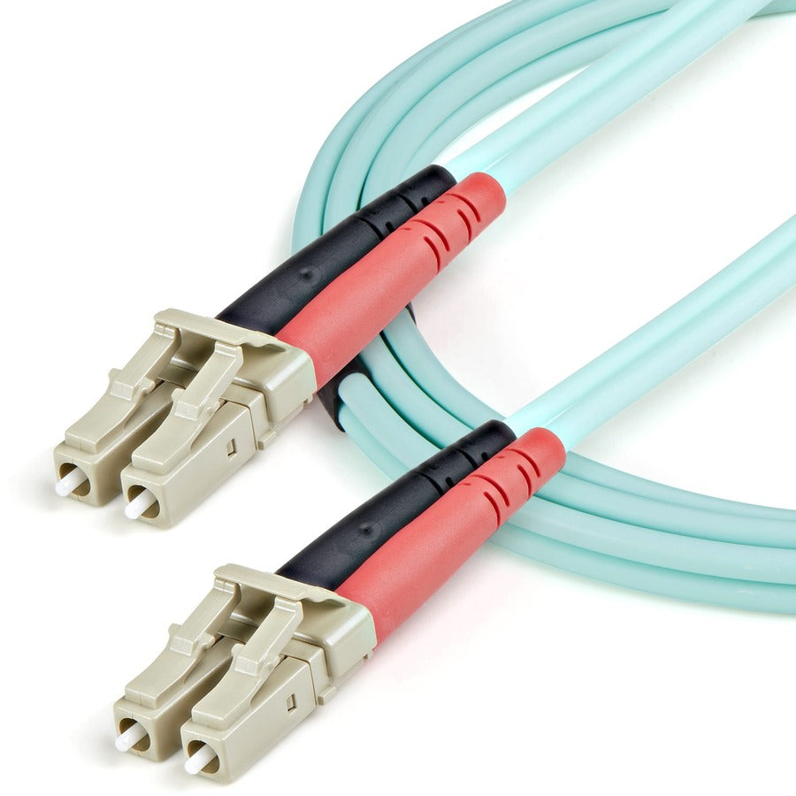 StarTech.com 1m Fiber Optic Cable - 10 Gb Aqua - Multimode Duplex 50/125 - LSZH - LC/LC - OM3 - LC to LC Fiber Patch Cable — A50FBLCLC1