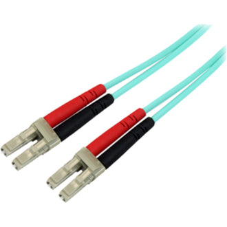 StarTech.com 1m Fiber Optic Cable - 10 Gb Aqua - Multimode Duplex 50/125 - LSZH - LC/LC - OM3 - LC to LC Fiber Patch Cable — A50FBLCLC1