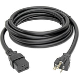 Eaton Tripp Lite Series Power Cord, C19 to NEMA 5-20P - Heavy-Duty, 20A, 125V, 12 AWG, 10 ft. (3.05 m), Black — P049-010