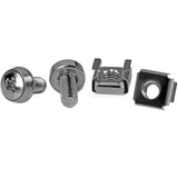 StarTech.com 50 Pkg M6 Mounting Screws and Cage Nuts — CABSCREWM6