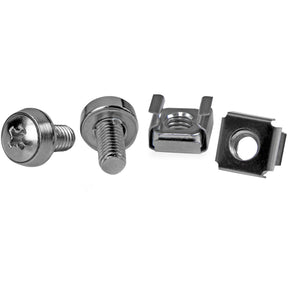 StarTech.com 50 Pkg M6 Mounting Screws and Cage Nuts — CABSCREWM6