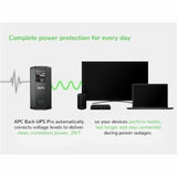 APC Back-UPS Pro, 700VA/420W, Tower, 120V, 6x NEMA 5-15R outlets, AVR, LCD, User Replaceable Battery — BR700G