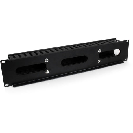 StarTech.com 2U Horizontal Finger Duct Rack Cable Management Panel with Cover — CMDUCT2U
