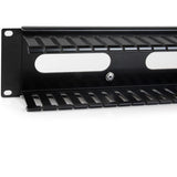 StarTech.com 2U Horizontal Finger Duct Rack Cable Management Panel with Cover — CMDUCT2U