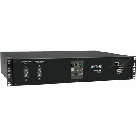 Eaton Tripp Lite Series 5.8kW Single-Phase Switched Automatic Transfer Switch PDU, Two 200-240V L6-30P Inputs, 16-C13 2-C19 & 1 L6-30R Outlet, 2U, TAA — PDUMH30HVATNET