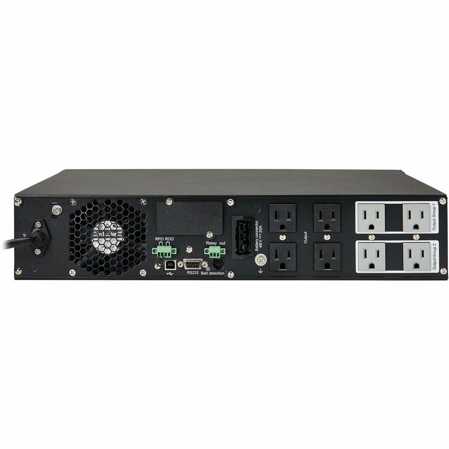 Eaton Tripp Lite Series SmartOnline 1500VA 1350W 120V Double-Conversion Sine Wave UPS - 8 Outlets, Extended Run, Network Card Option, LCD, USB, DB9, 2U Rack/Tower — SU1500RTXLCD2U