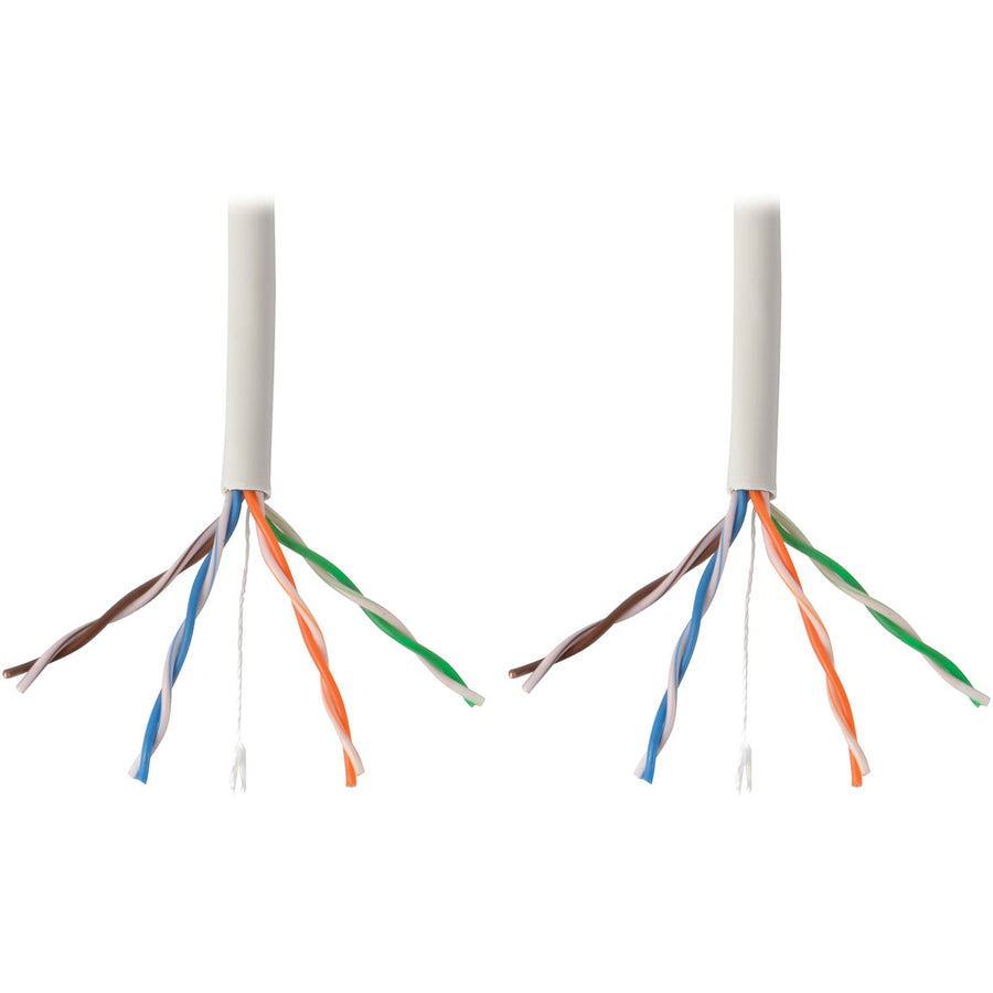 Eaton Tripp Lite Series Cat5e 350 MHz Solid Core (UTP) PVC Bulk Ethernet Cable - White, 1000 ft. (304.8 m), TAA — N022-01K-WH