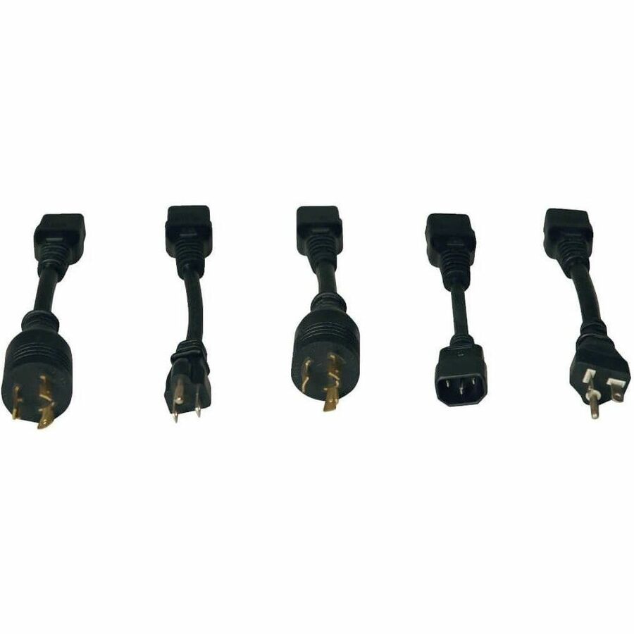 Eaton Tripp Lite Series 1.9-3.8kW Single-Phase 120-240V Basic PDU, 14 Outlets (12 C13 & 2 C19), C20 with 5 Adapters, 10 ft. (3.05 m) Cord, 1U Rack-Mount — PDUNV