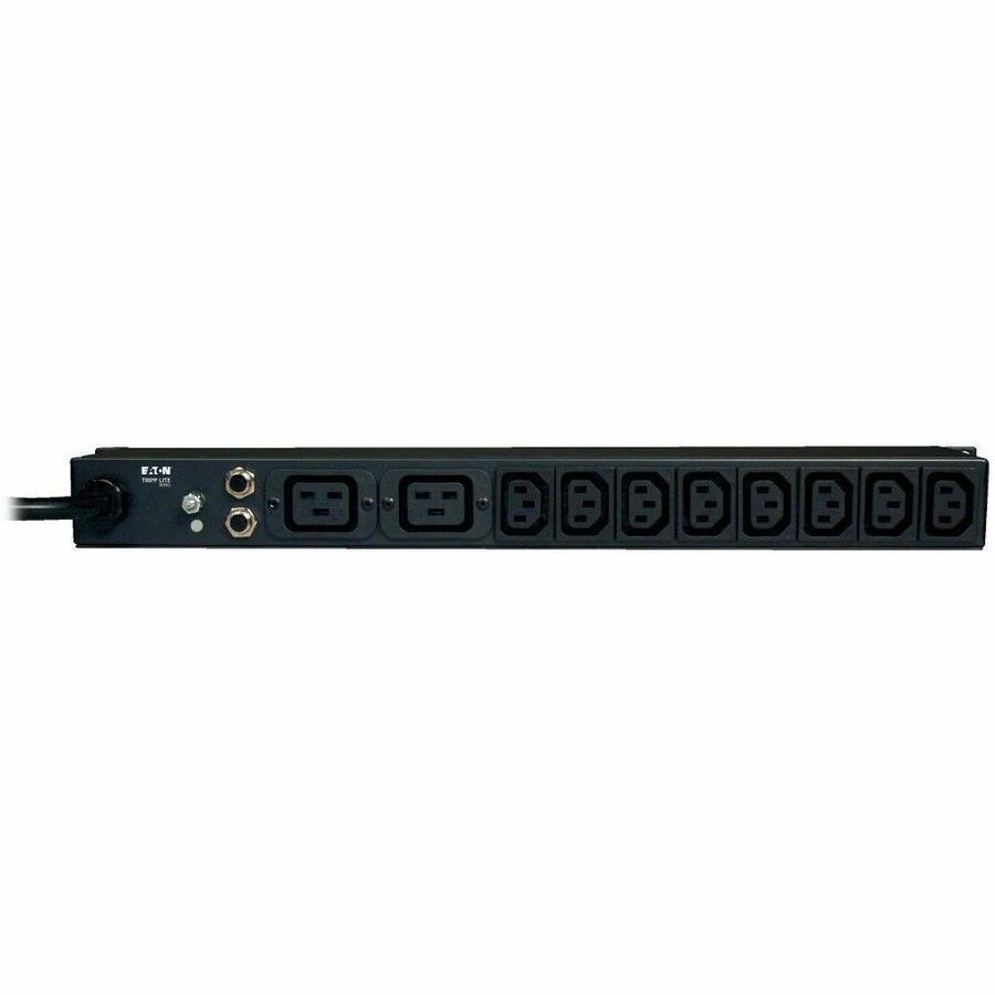Eaton Tripp Lite Series 1.9-3.8kW Single-Phase 120-240V Basic PDU, 14 Outlets (12 C13 & 2 C19), C20 with 5 Adapters, 10 ft. (3.05 m) Cord, 1U Rack-Mount — PDUNV