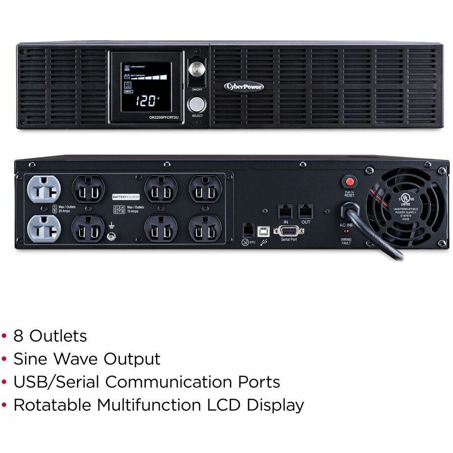 CyberPower OR2200PFCRT2U PFC Sinewave UPS Systems — OR2200PFCRT2U