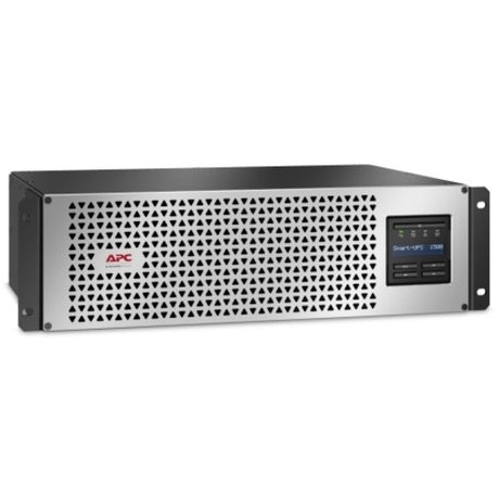 APC Smart-UPS, Line Interactive, 1500VA, Lithium-ion, Rackmount 3U, 120V, 6x NEMA 5-15R outlets, SmartConnect Port+SmartSlot, Short Depth, AVR, LCD — SMTL1500RM3UC