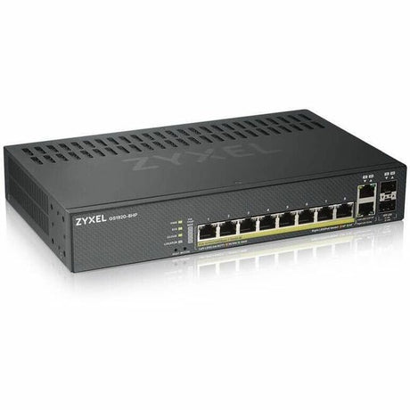 ZYXEL GS1920-8HPv2 8-Port Gigabit Smart Nebula Cloud Managed PoE Switch | 8 PoE+ Ports at 130W with 2 SFP Uplinks — GS1920-8HPv2