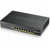 ZYXEL GS1920-8HPv2 8-Port Gigabit Smart Nebula Cloud Managed PoE Switch | 8 PoE+ Ports at 130W with 2 SFP Uplinks — GS1920-8HPv2